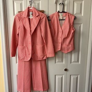 Vintage Alex Colman Plaid Blazer and Pants Set